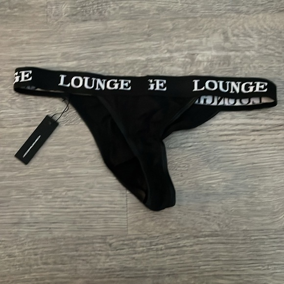 NWT Lounge Underwear black thong - Picture 3 of 3